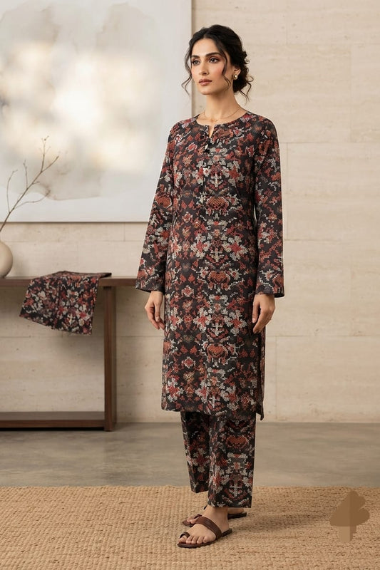 Meko Stitched Printed Lawn ST 2pc