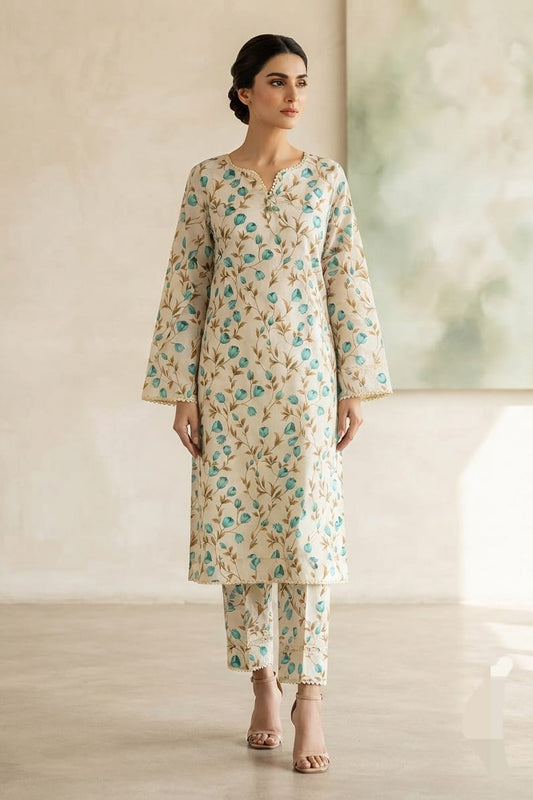 Meko Stitched Printed Lawn ST 2pc
