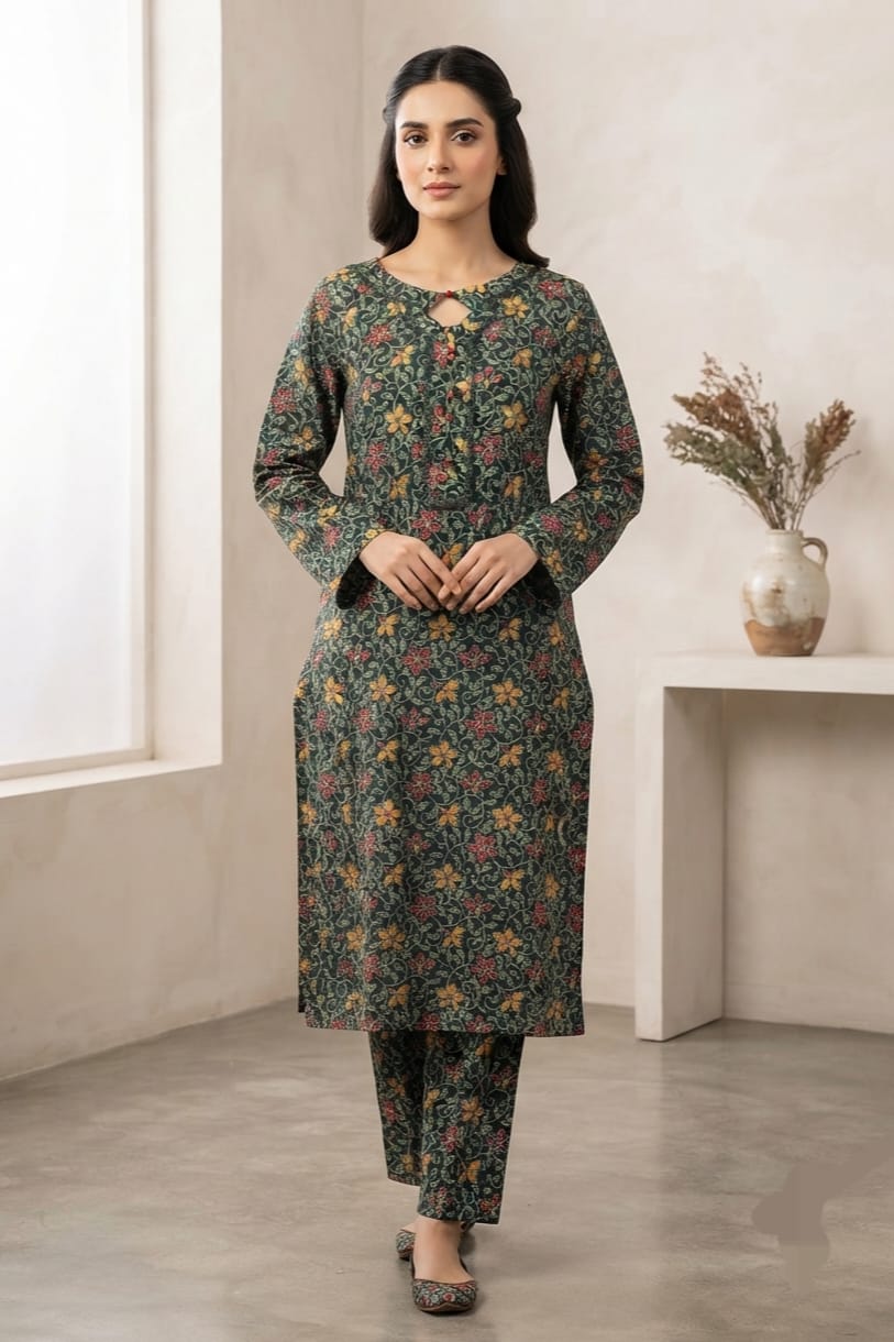 Meko Stitched Printed Lawn ST 2pc