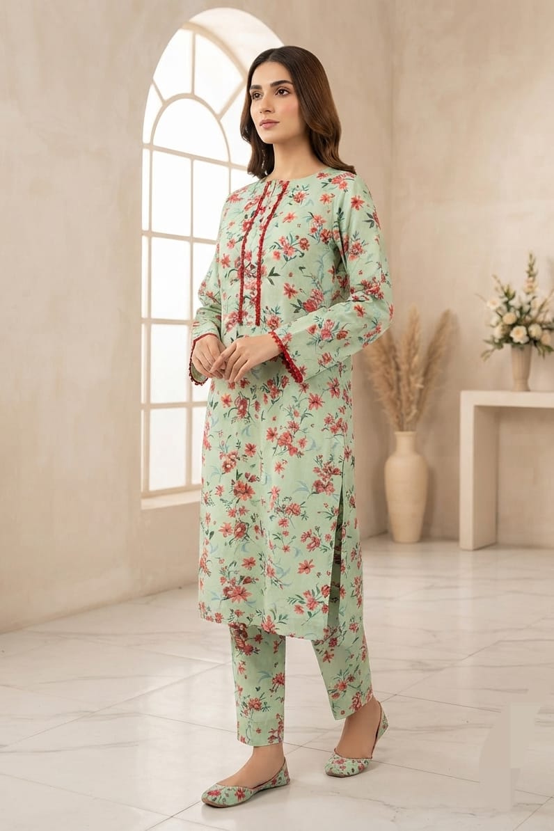 Meko Stitched Printed Lawn ST 2pc