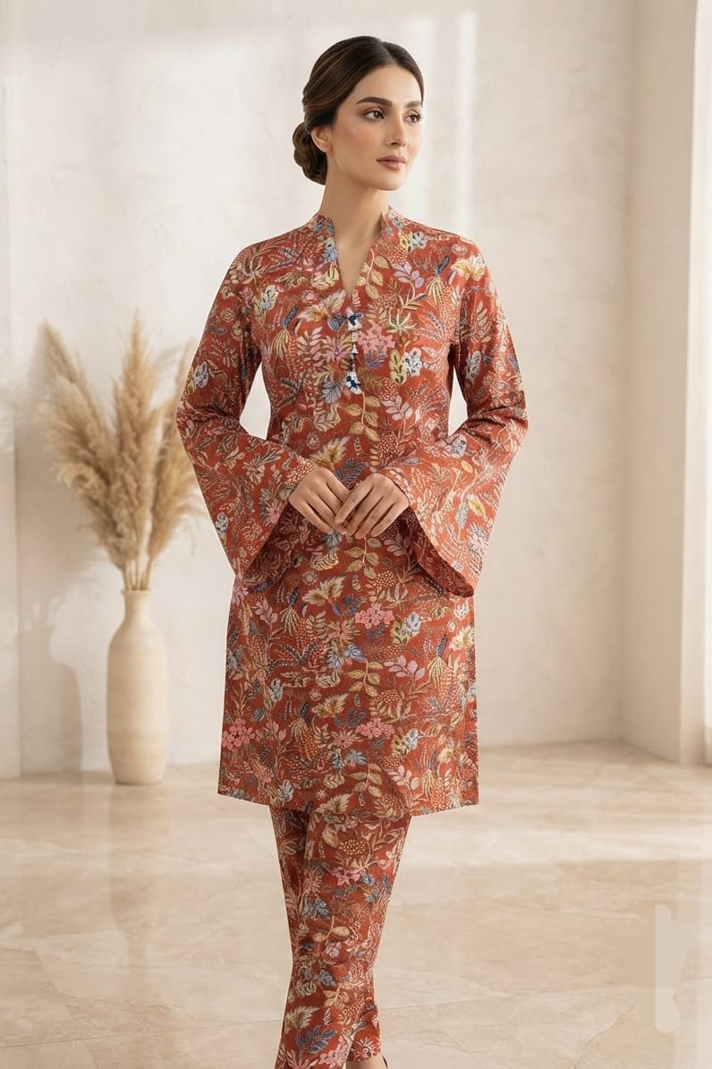 Meko Stitched Printed Lawn ST 2pc