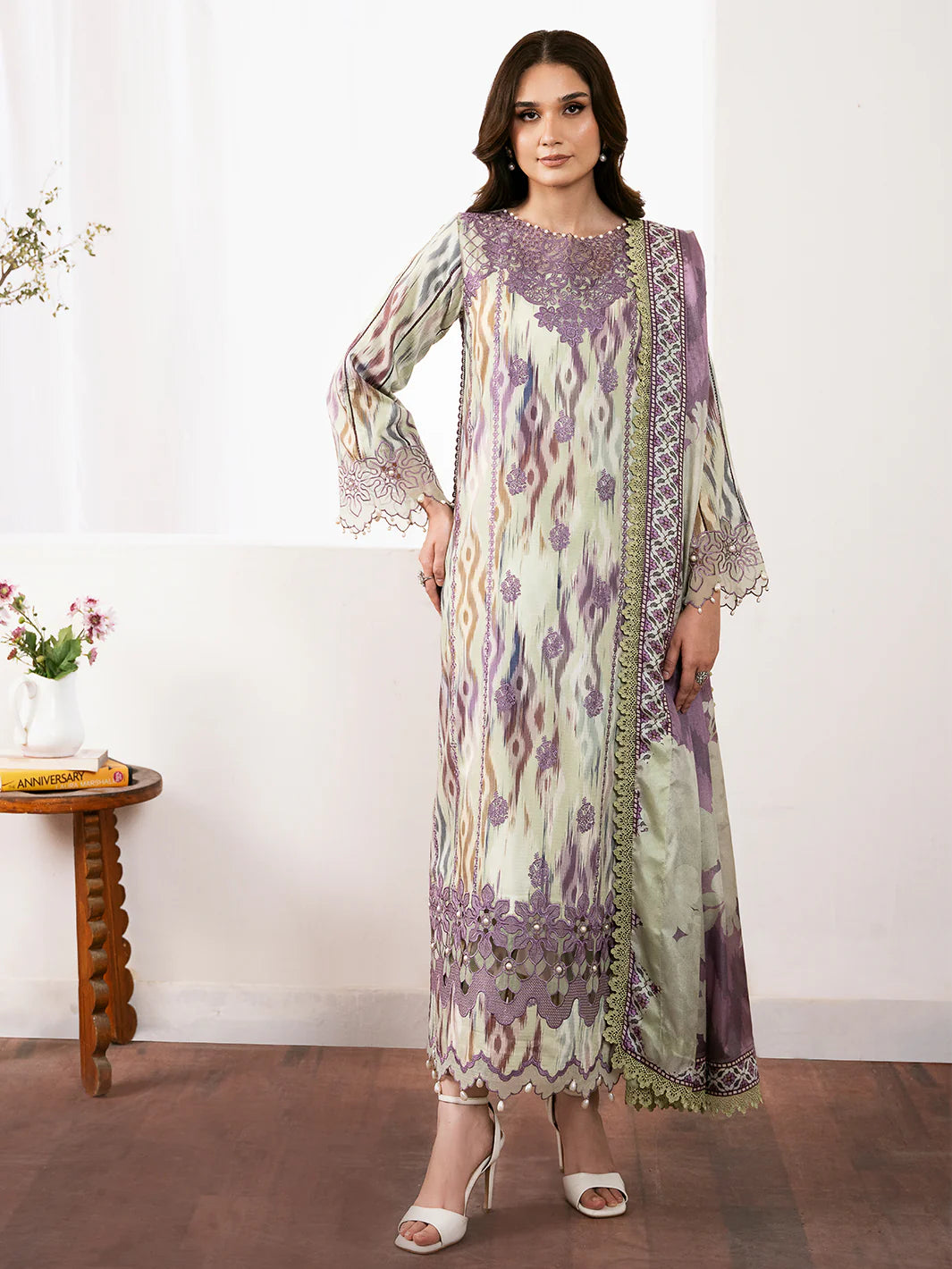 Bin Ilyas Luxury Embroidered Viscose Noura 3pc