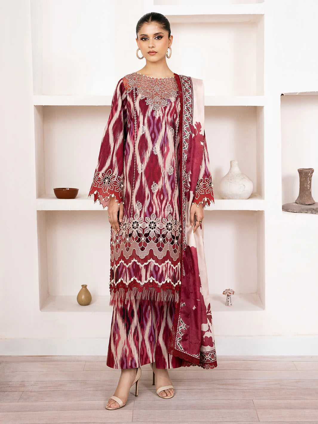 Bin Ilyas Luxury Embroidered Viscose Noura 3pc