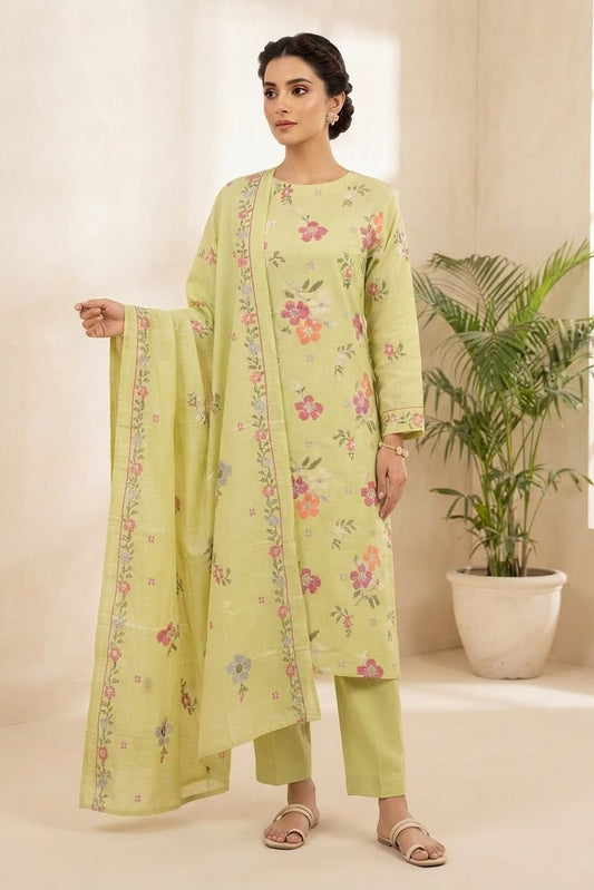 Stylo Stitched Embroidered Lawn Cotton 3pc