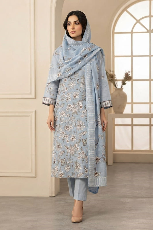 Stylo Stitched Embroidered Lawn Cotton 3pc