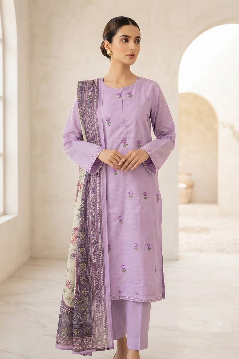 Zellbury Stitched Embroidered Lawn 3pc