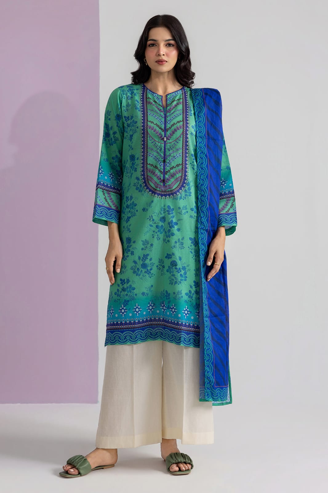Zellbury Stitched Printed Lawn Shirt