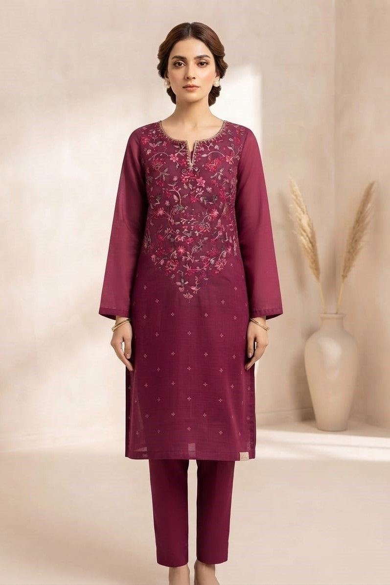 Designer Unstitched Embroidered ST Lawn 2pc