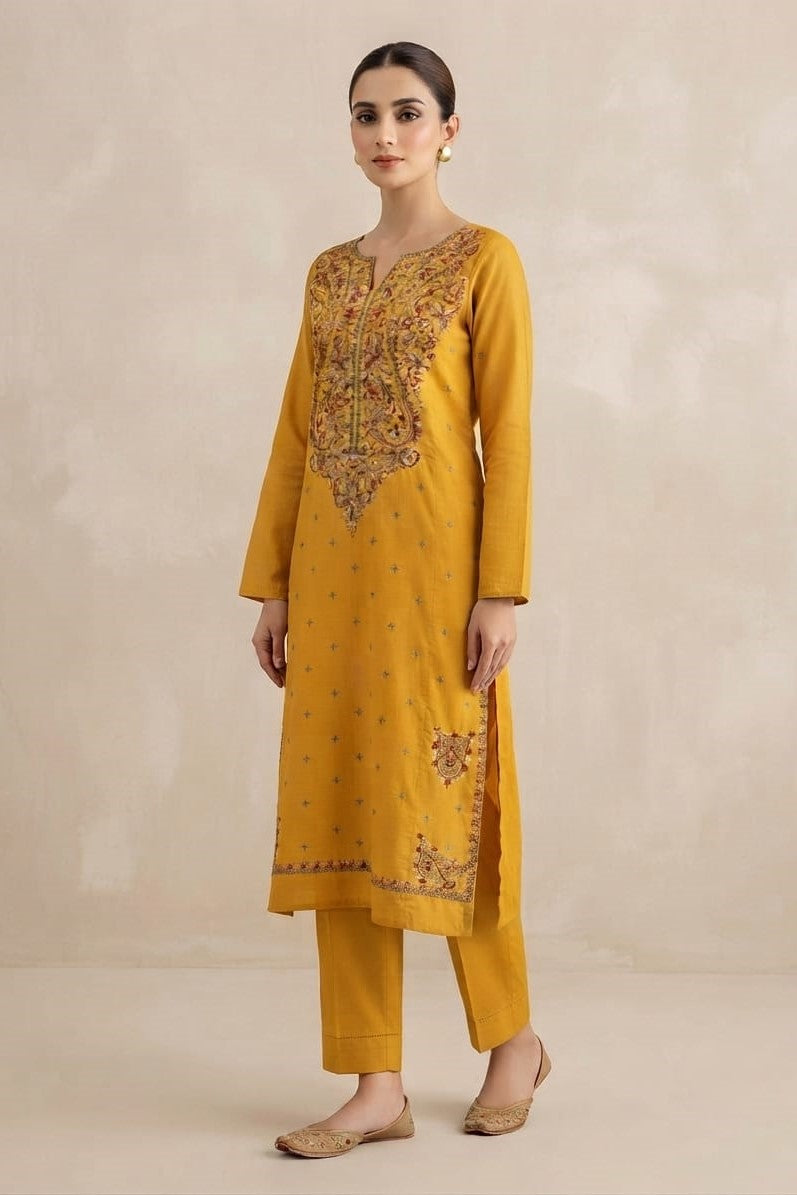 Designer Unstitched Embroidered ST Lawn 2pc