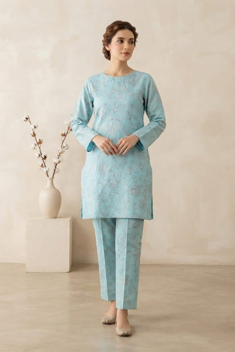 Designer Unstitched Embroidered ST Lawn 2pc