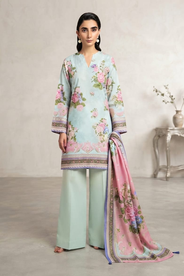 Khaadi Unstitched Printed Cambric 3pc