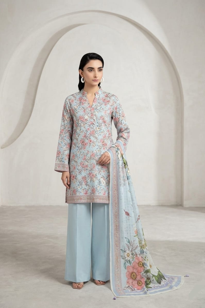 Khaadi Unstitched Printed Cambric 3pc