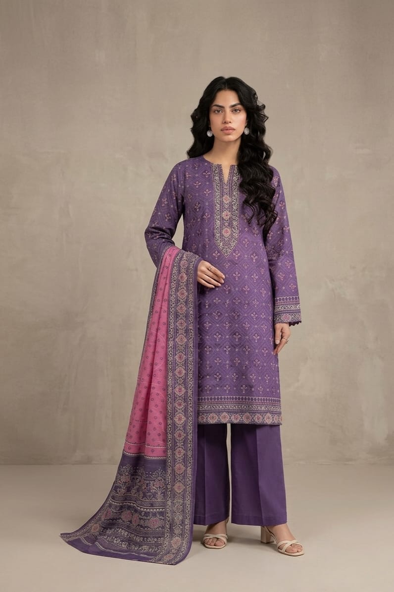 Khaadi Unstitched Printed Cambric 3pc