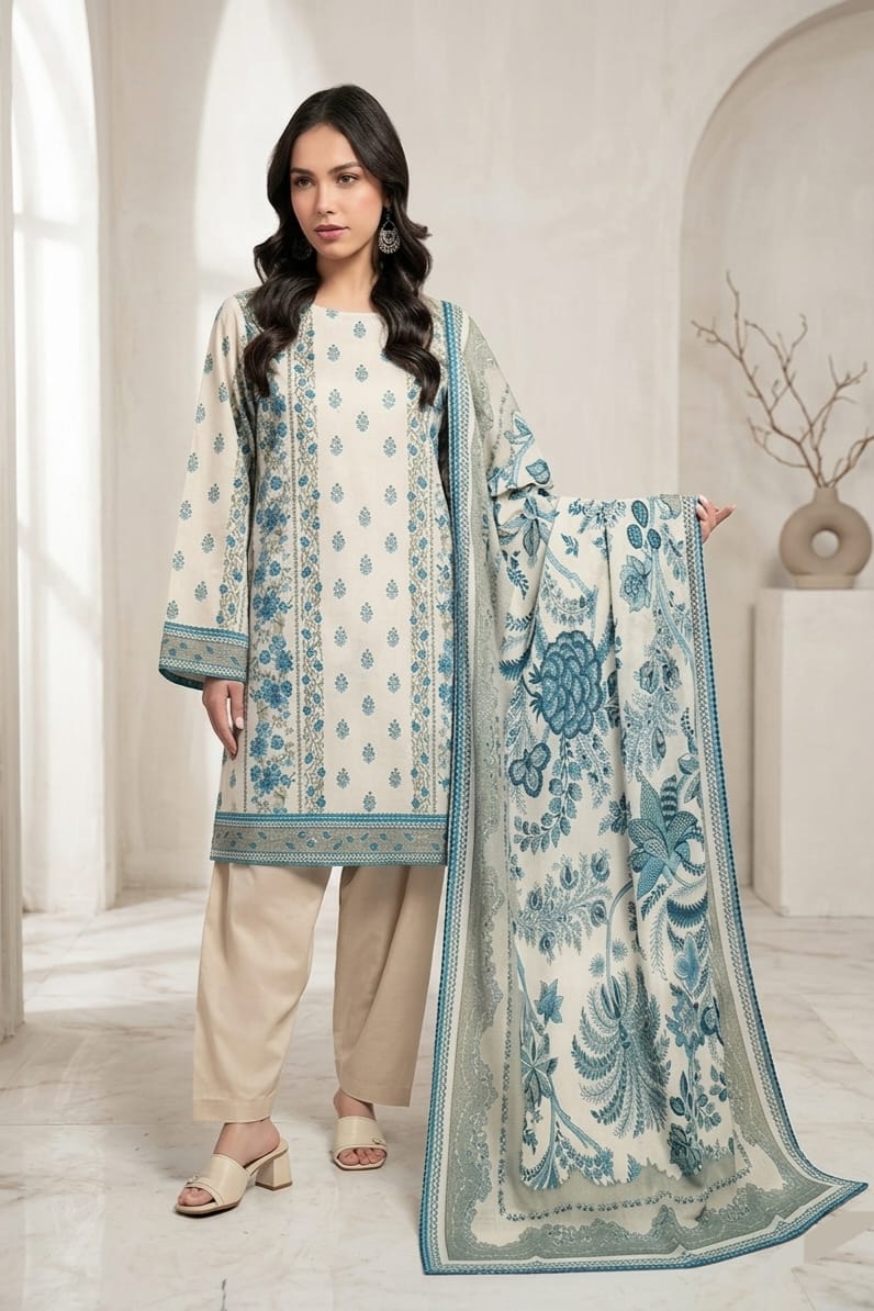 Khaadi Unstitched Printed Cambric 3pc