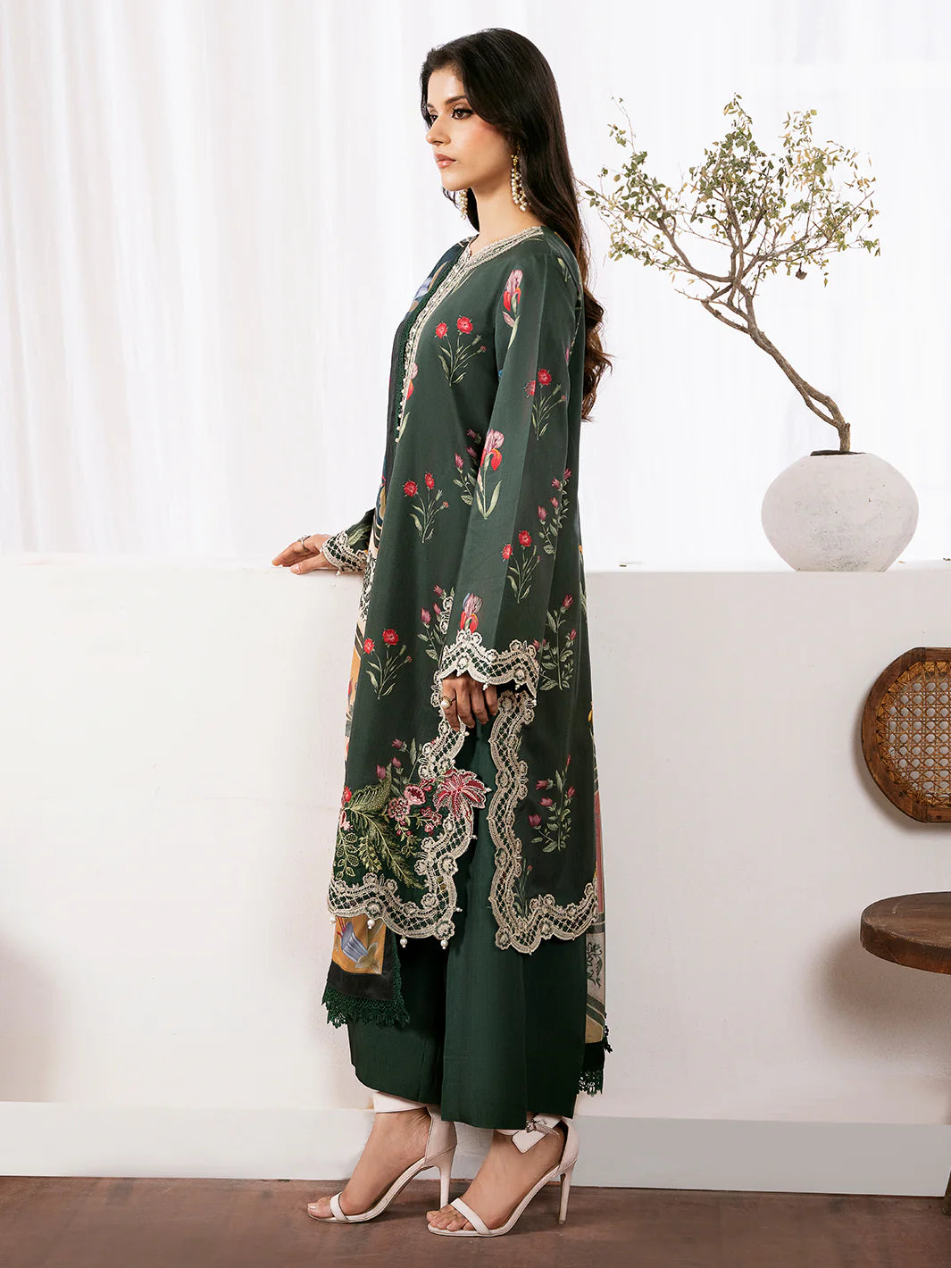 Bin Ilyas Luxury Embroidered Viscose Noura 3pc