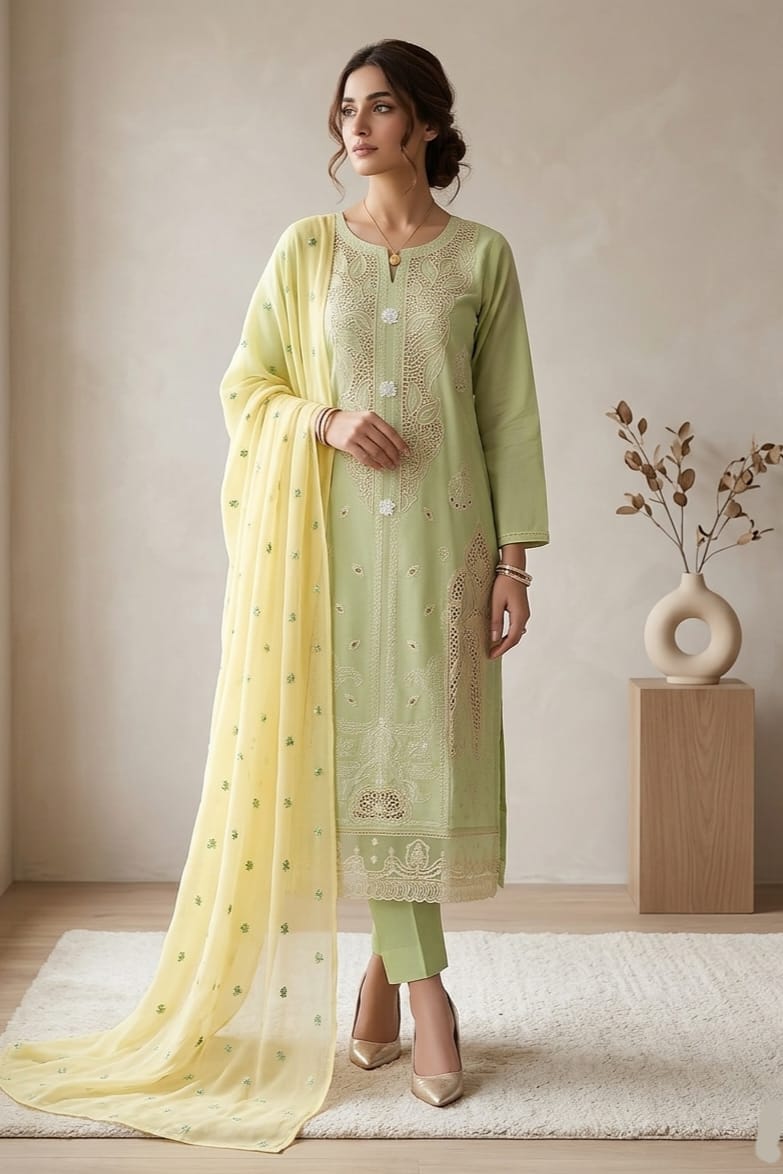 Tawakal Unstitched Embroidered Lawn 3pc