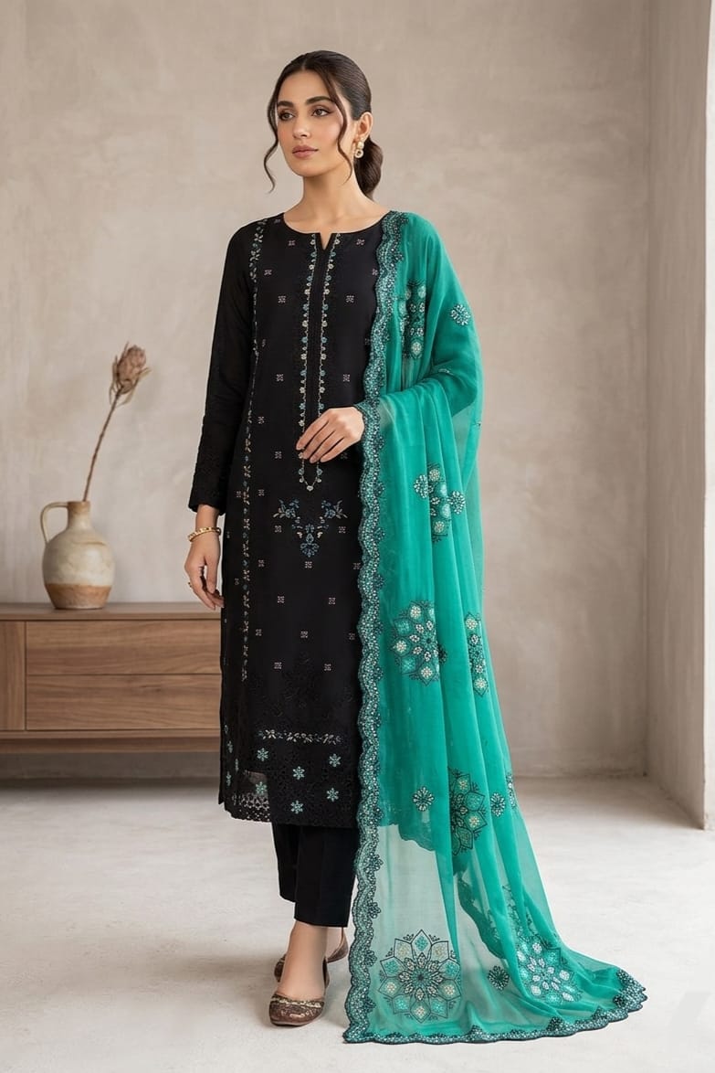 Tawakal Unstitched Embroidered Lawn 3pc