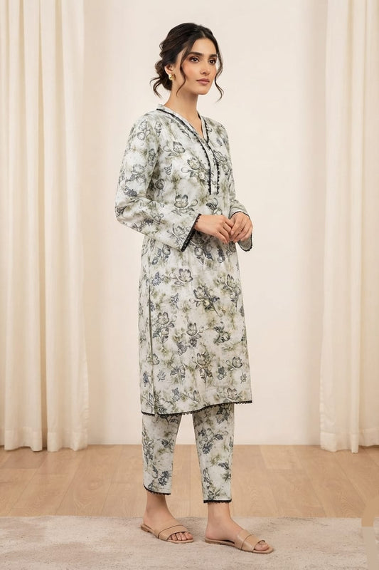 Bin Saeed Stitched Printed Lawn ST 2pc