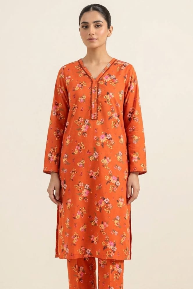 Bin Saeed Stitched Printed Lawn ST 2pc