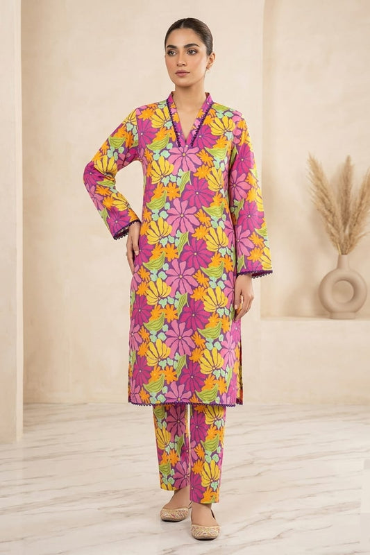 Bin Saeed Stitched Printed Lawn ST 2pc
