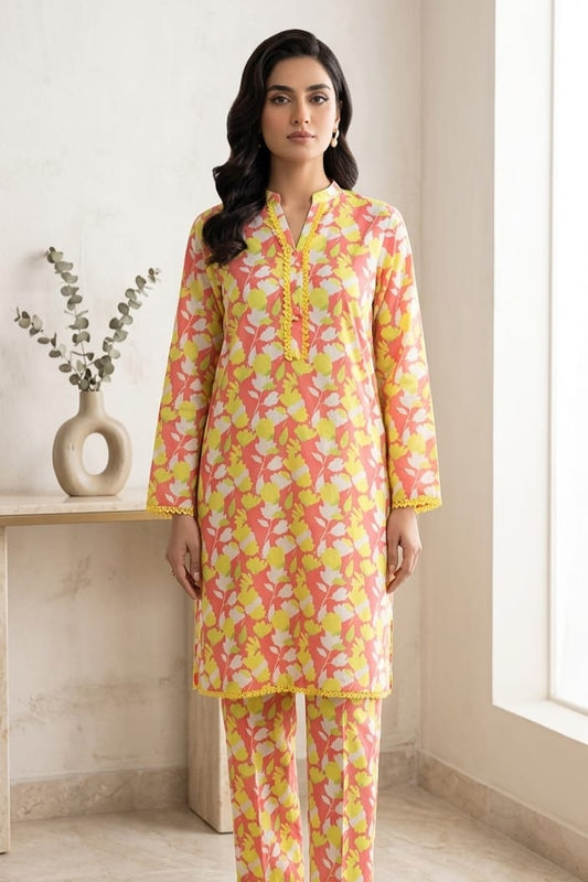 Bin Saeed Stitched Printed Lawn ST 2pc