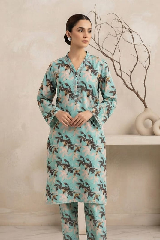 Bin Saeed Stitched Printed Lawn ST 2pc