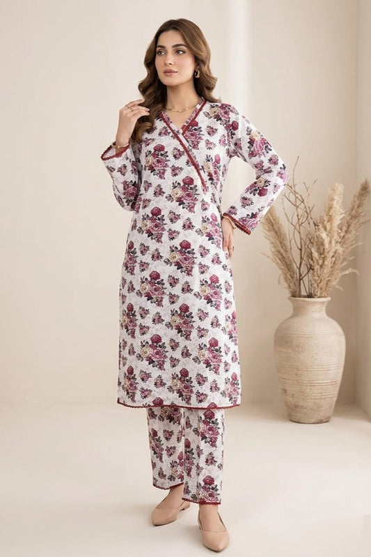 Bin Saeed Stitched Printed Lawn ST 2pc