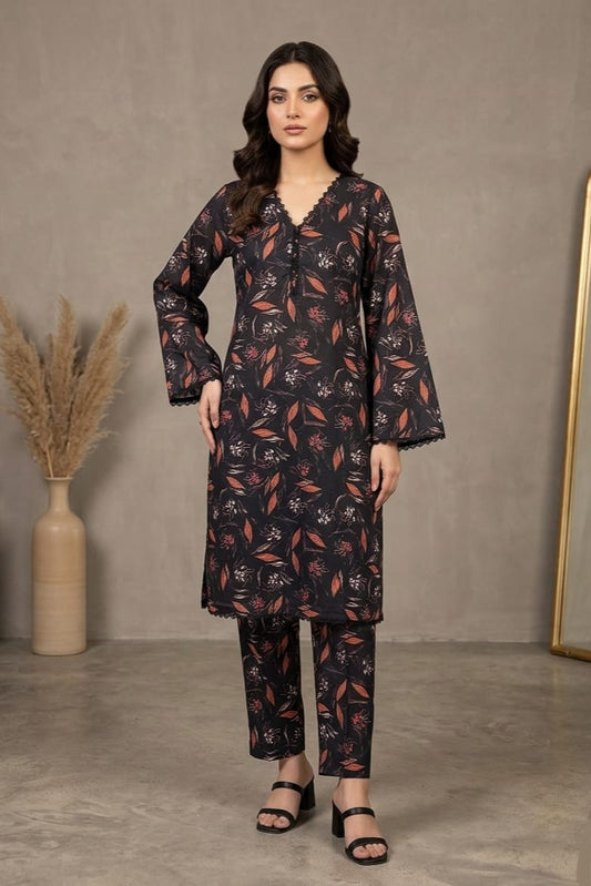 Bin Saeed Stitched Printed Lawn ST 2pc