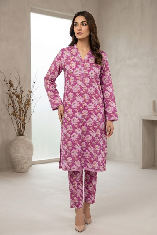 Bin Saeed Stitched Printed Lawn ST 2pc