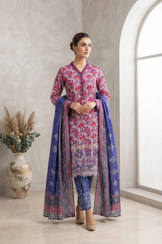Zahra Noor Stitched Embroidered Lawn 3pc