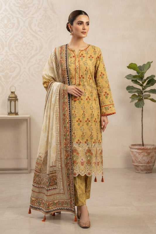 Zahra Noor Stitched Embroidered Lawn 3pc