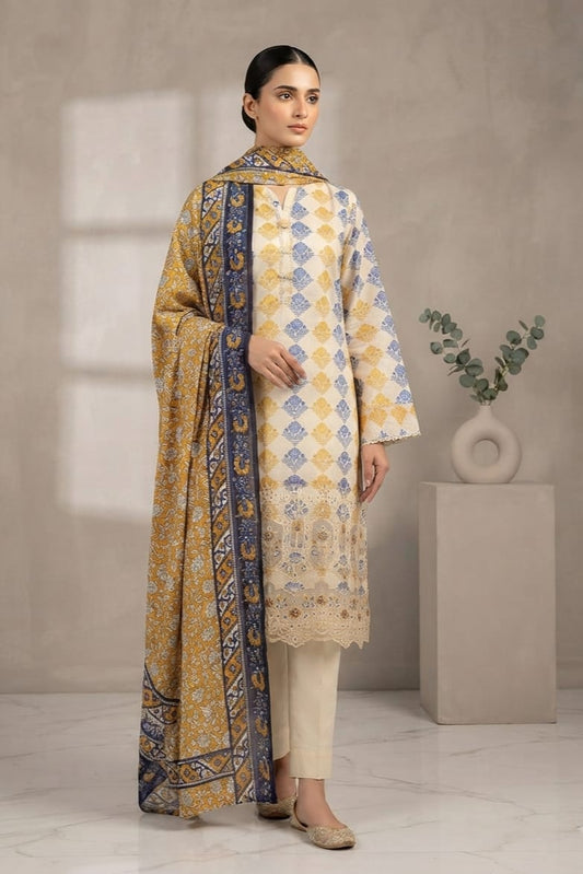 Zahra Noor Stitched Embroidered Lawn 3pc