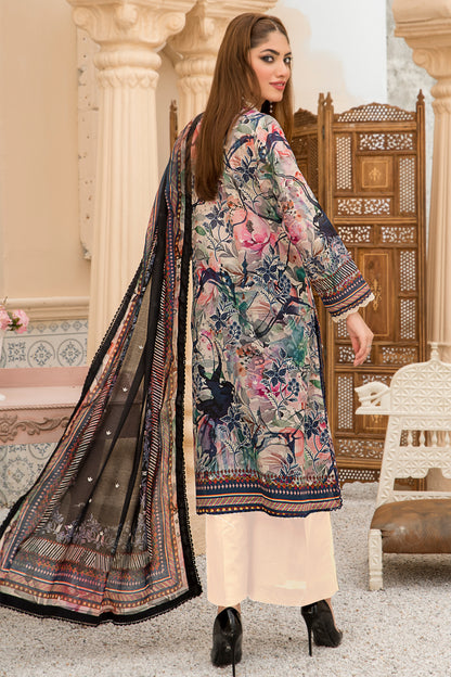 Jacquard Printed Lawn Unstitched 3pc