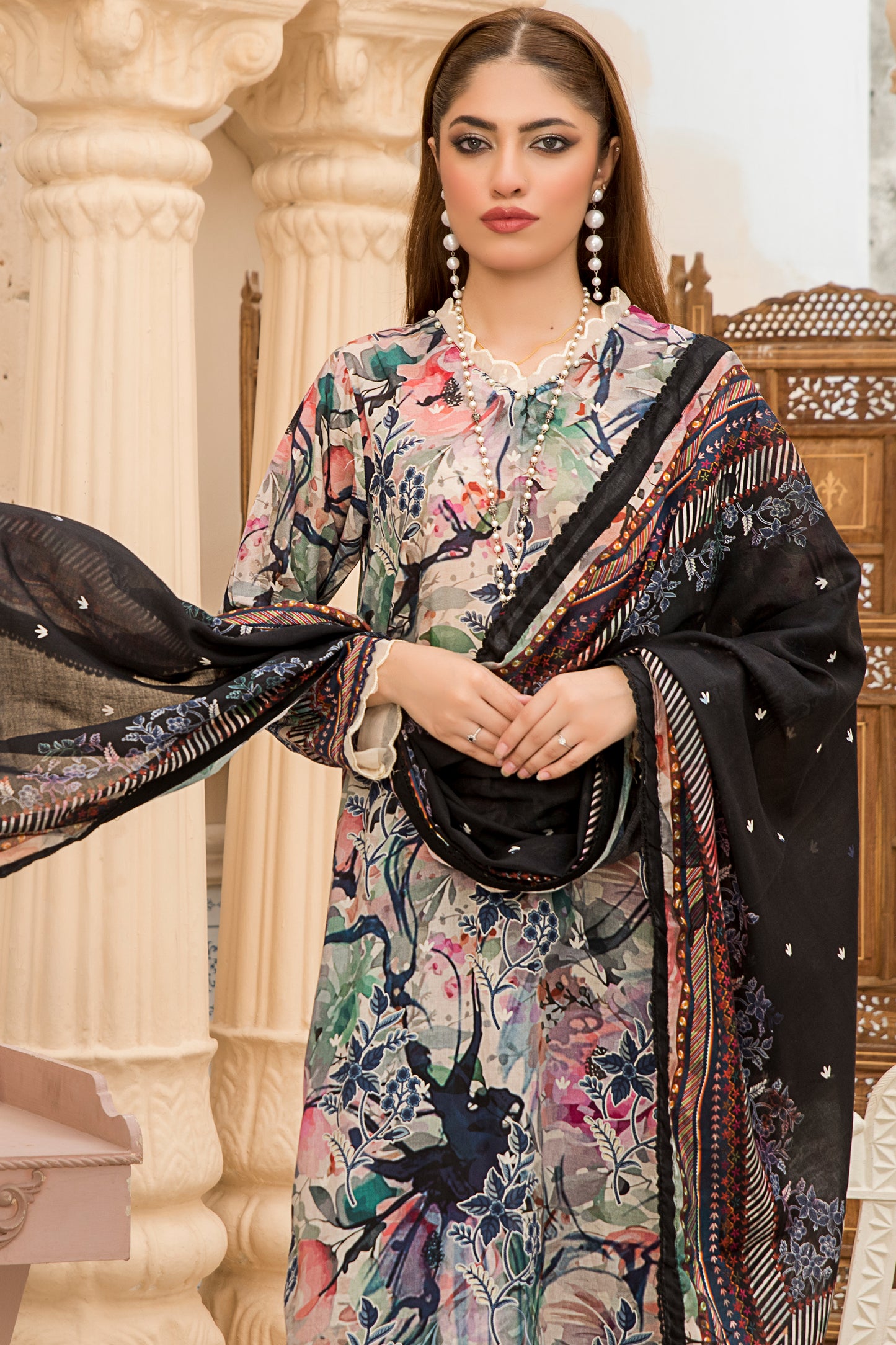 Jacquard Printed Lawn Unstitched 3pc