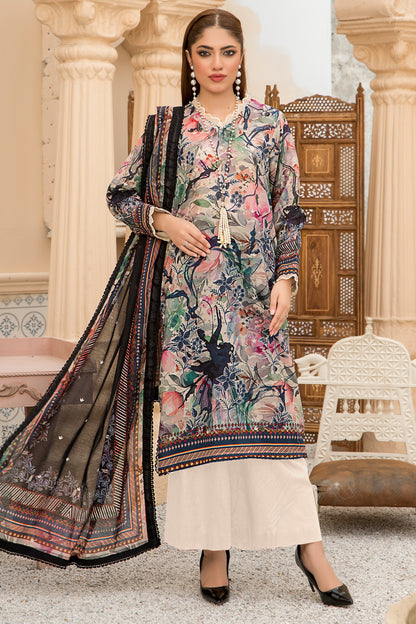 Jacquard Printed Lawn Unstitched 3pc