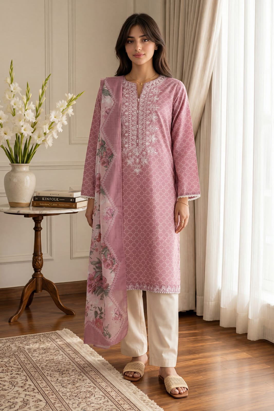Zellbury Stitched Embroidered Lawn SD 2pc