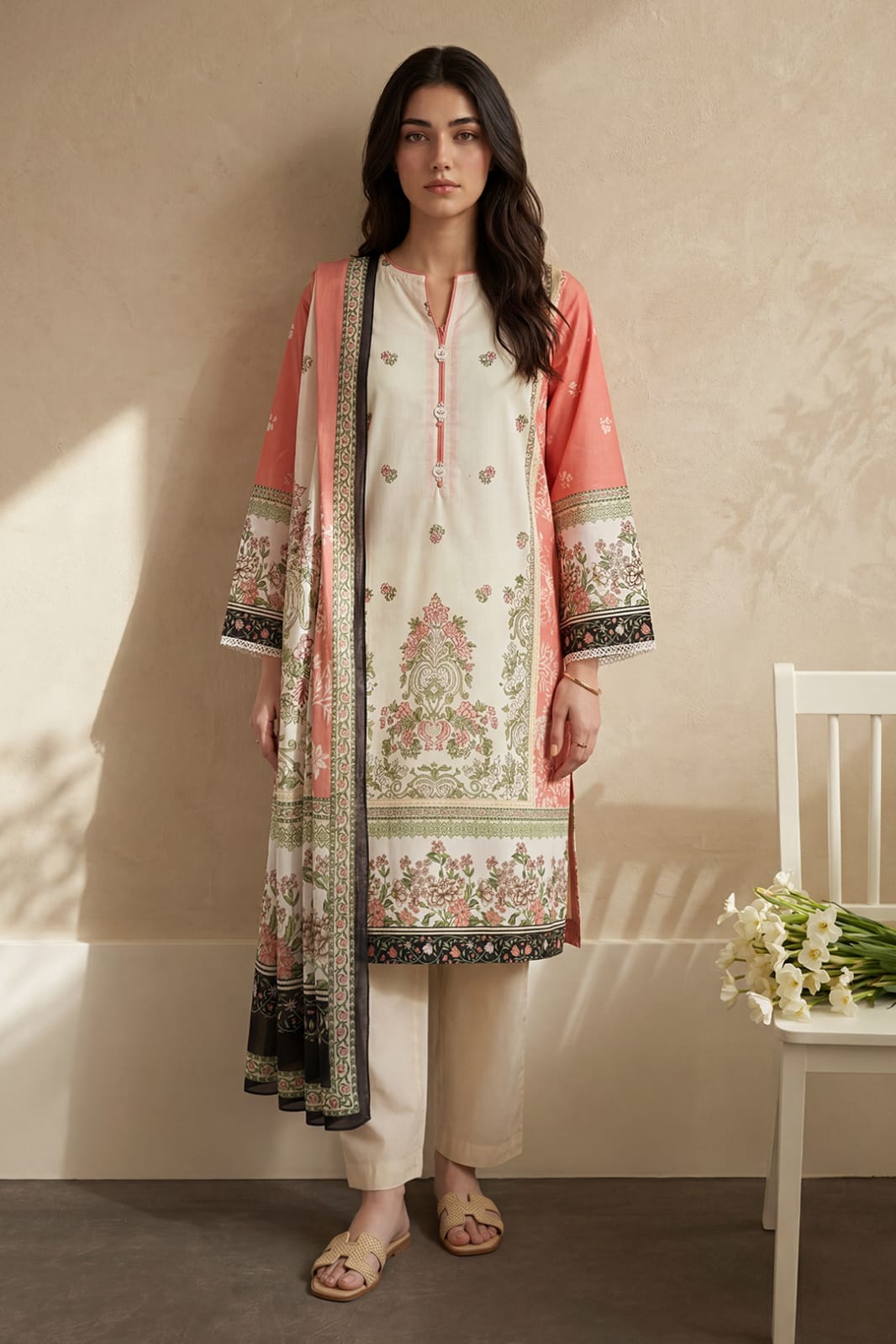 Zellbury Stitched Printed Lawn SD 2pc