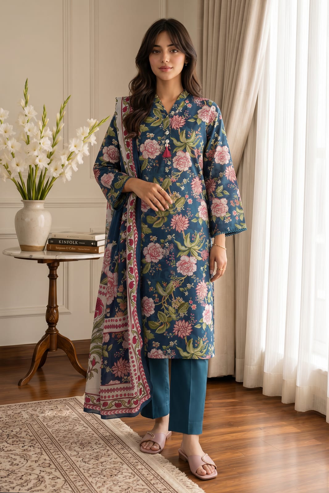 Zellbury Stitched Printed Lawn 3pc