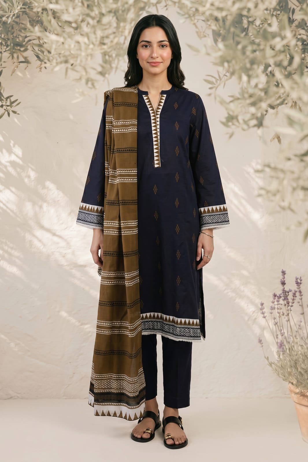 Zellbury Stitched Printed Lawn 3pc