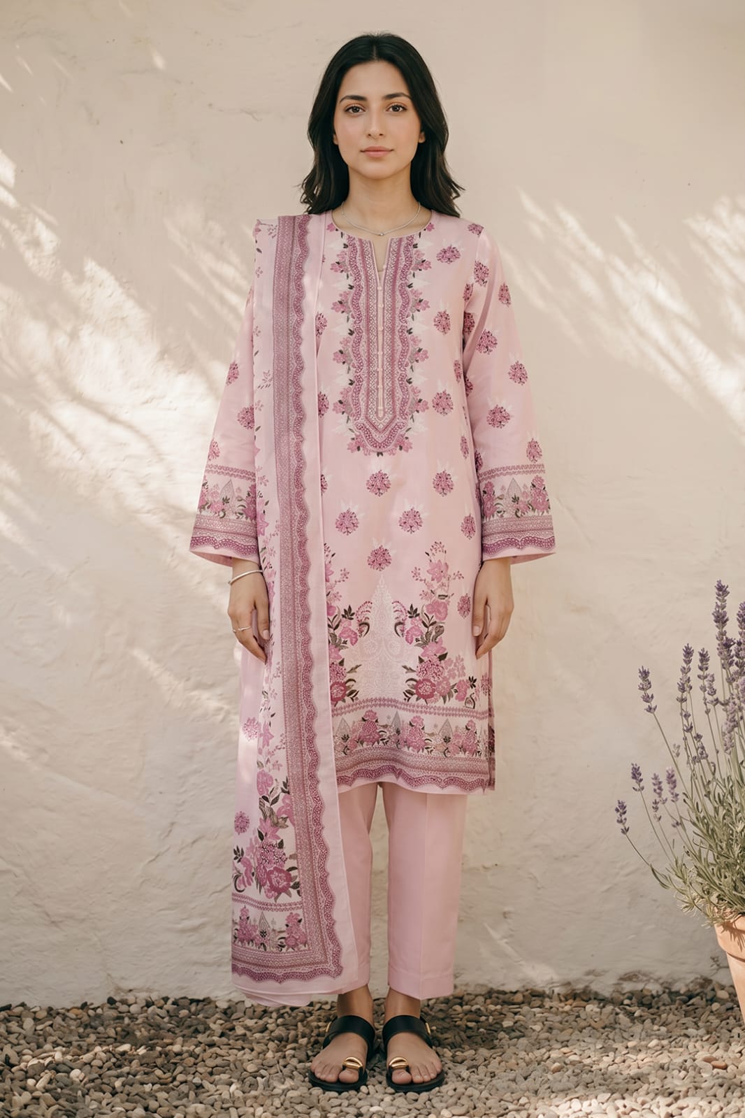 Zellbury Stitched Printed Lawn 3pc