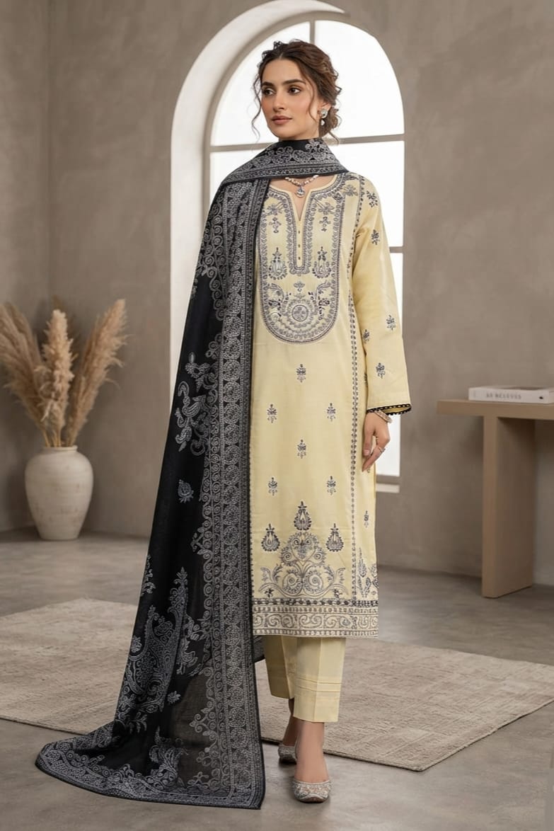 Zellbury Stitched Embroidered Lawn 3pc