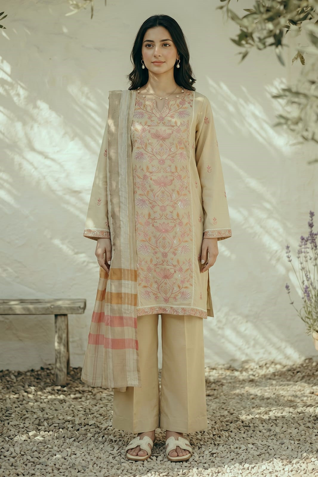 Zellbury Stitched Embroidered Lawn 3pc