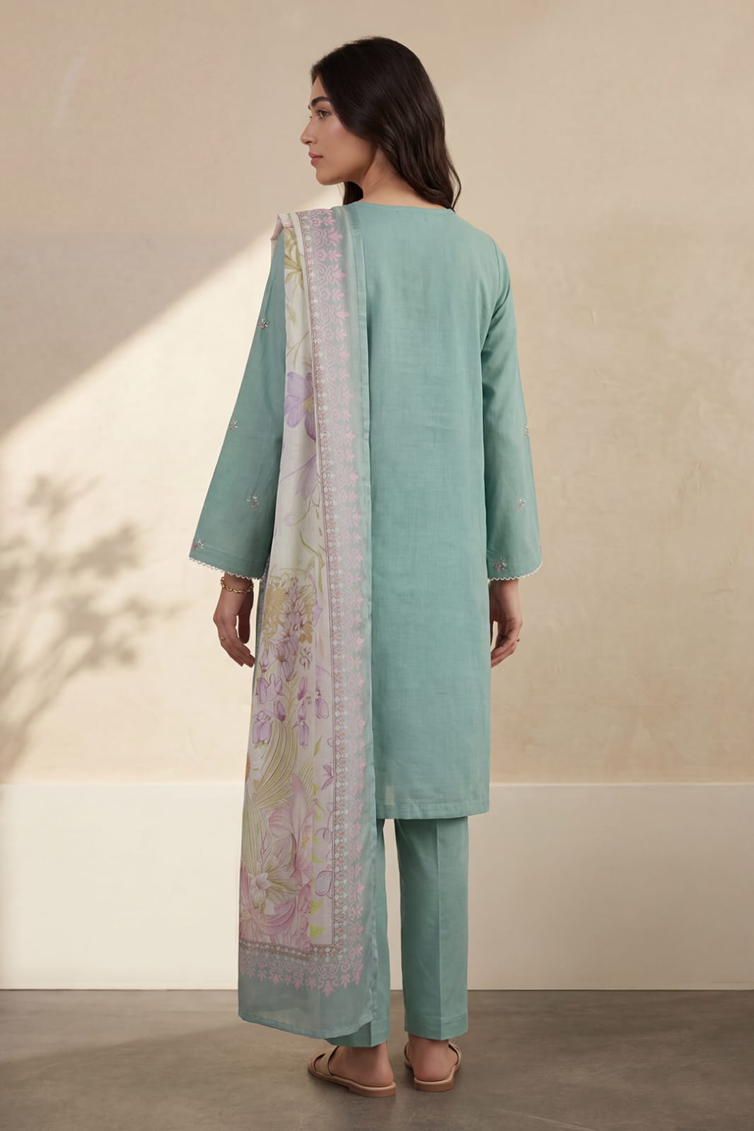 Zellbury Stitched Embroidered Lawn 3pc