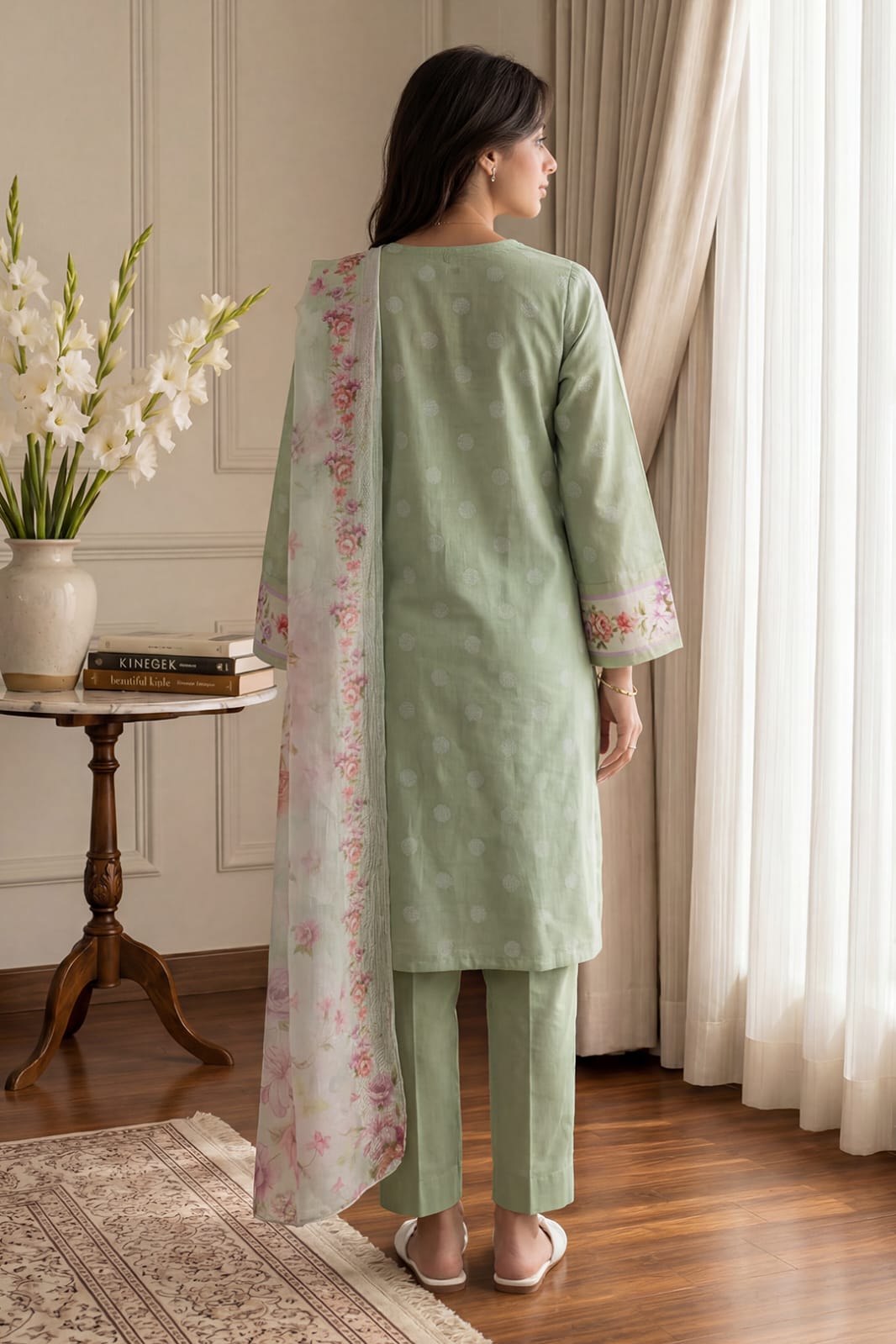 Zellbury Stitched Embroidered Lawn 3pc