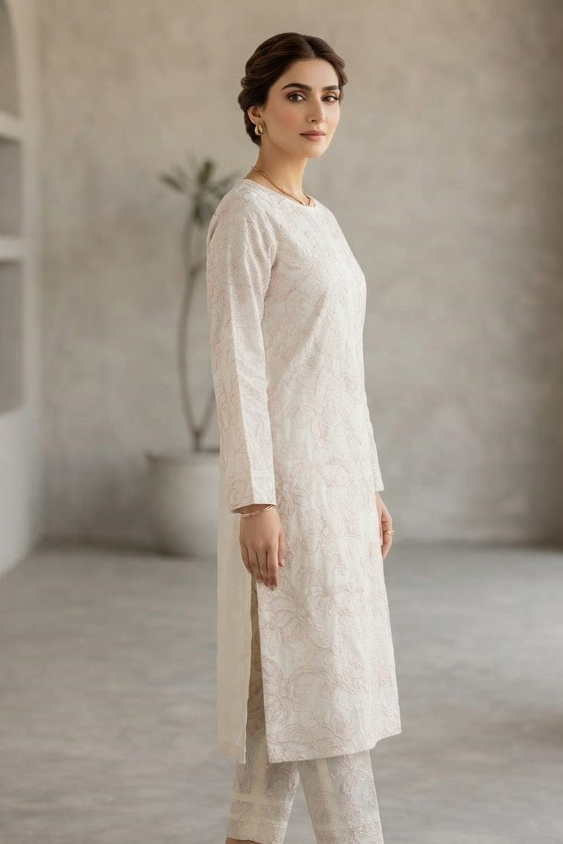 Designer Unstitched Embroidered ST Lawn 2pc
