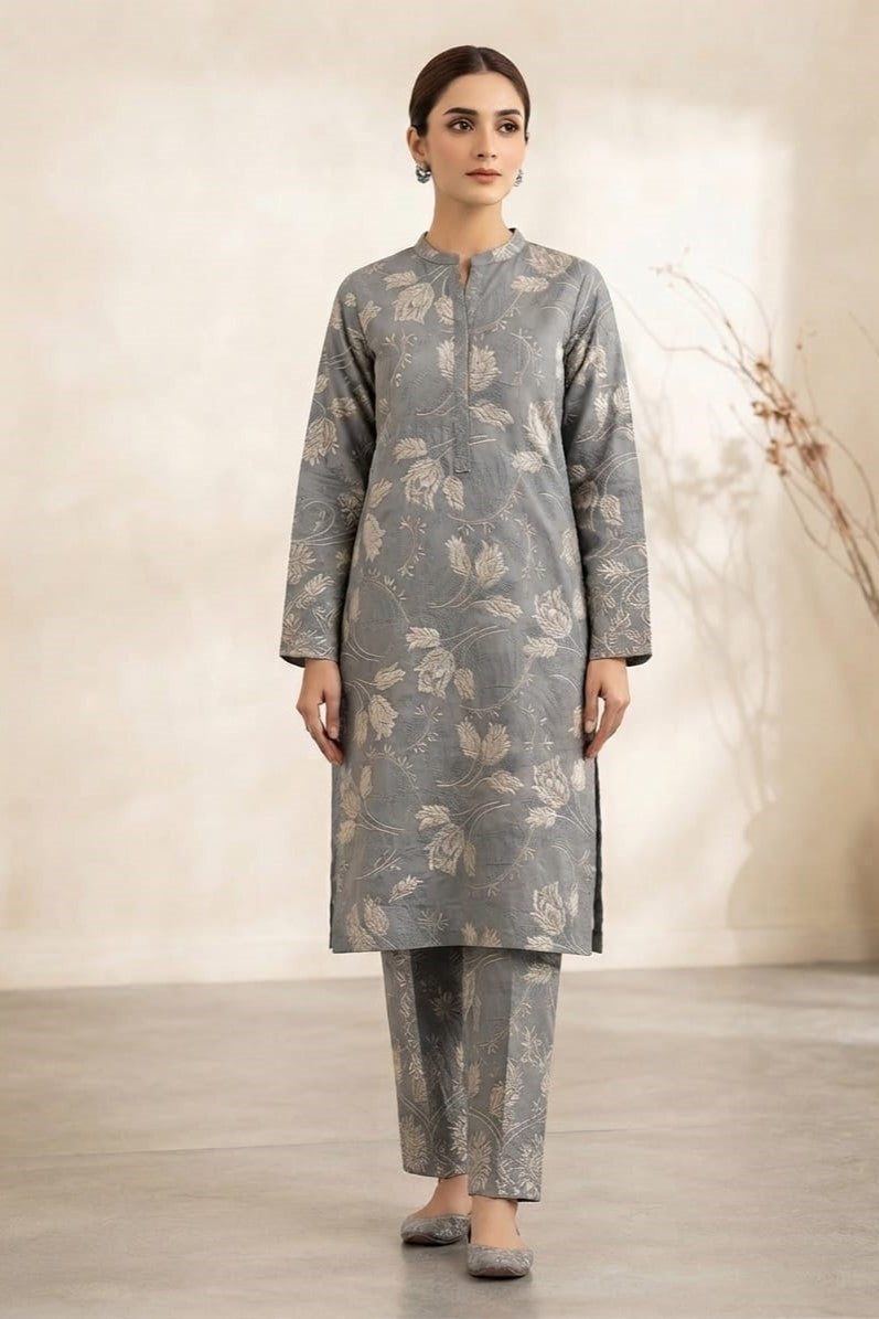 Designer Unstitched Embroidered ST Lawn 2pc