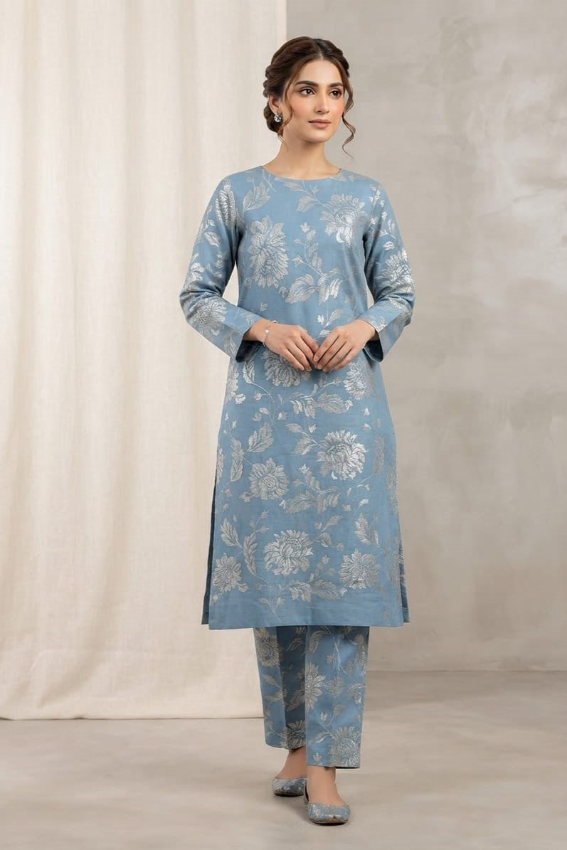 Designer Unstitched Embroidered ST Lawn 2pc