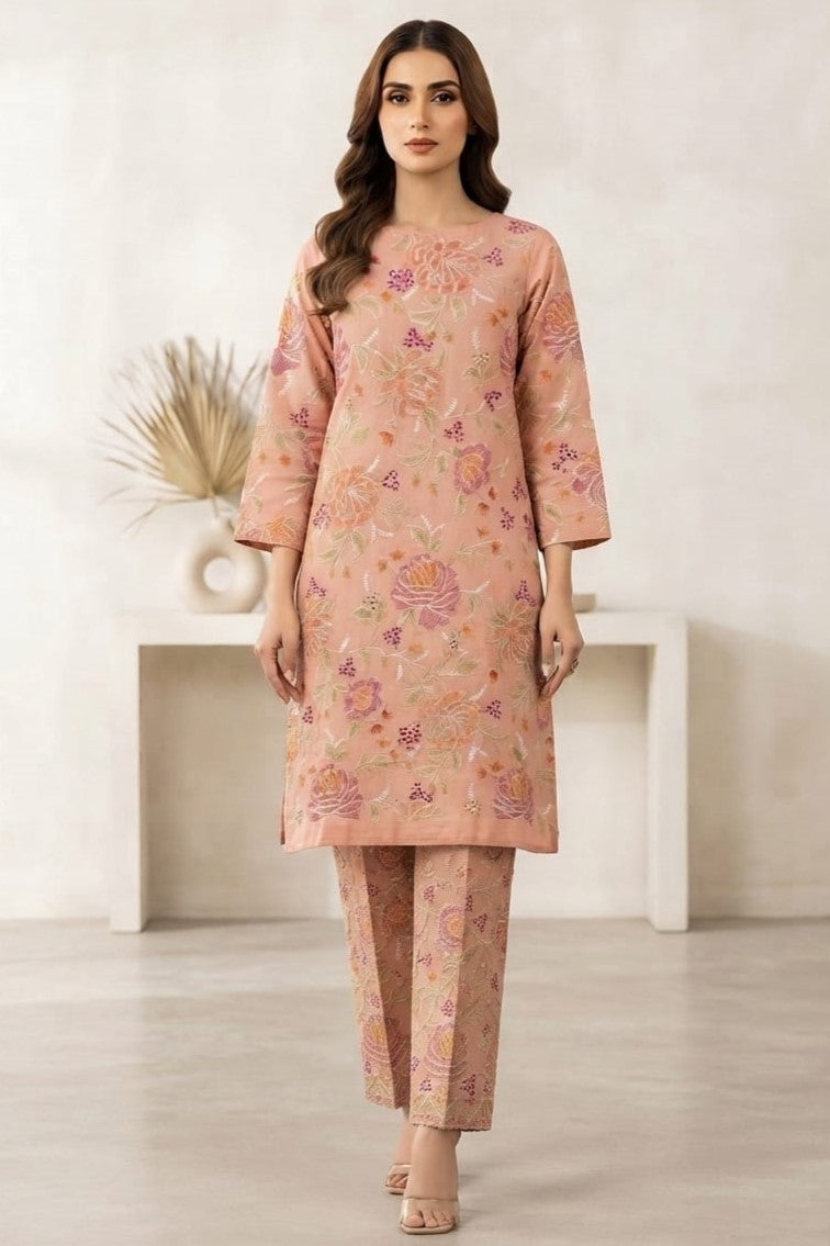 Designer Unstitched Embroidered ST Lawn 2pc