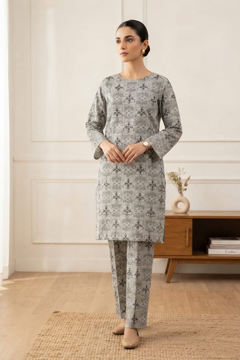 Designer Unstitched Embroidered ST Lawn 2pc