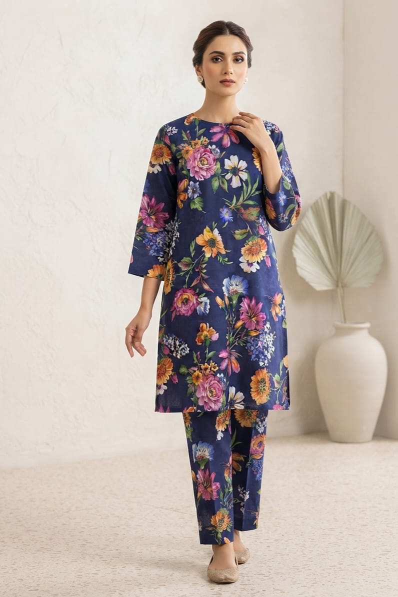 Mix Brand Unstitched Printed Lawn Allover ST 2pc